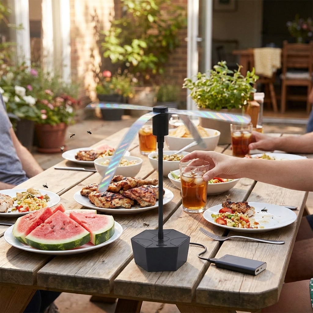 Outdoor Fly Repellent Fan lifestyle