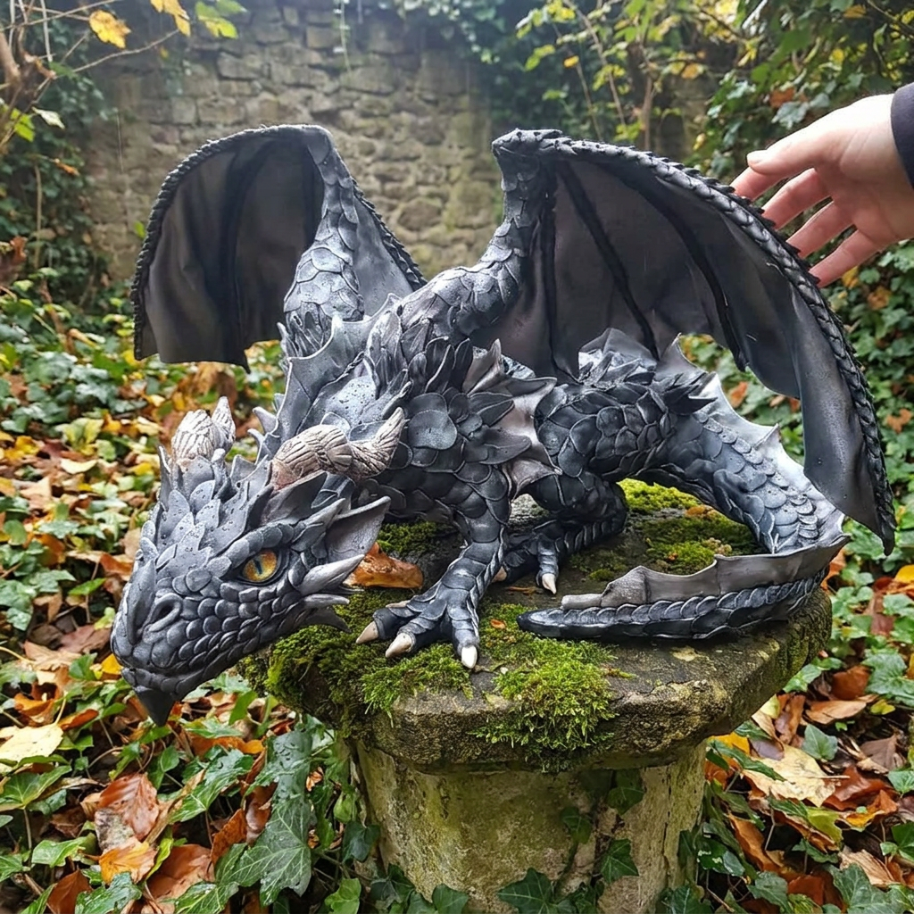 Crouching Dragon Guardian Statue lifestyle