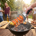 Three-prong grill skewer set lifestyle