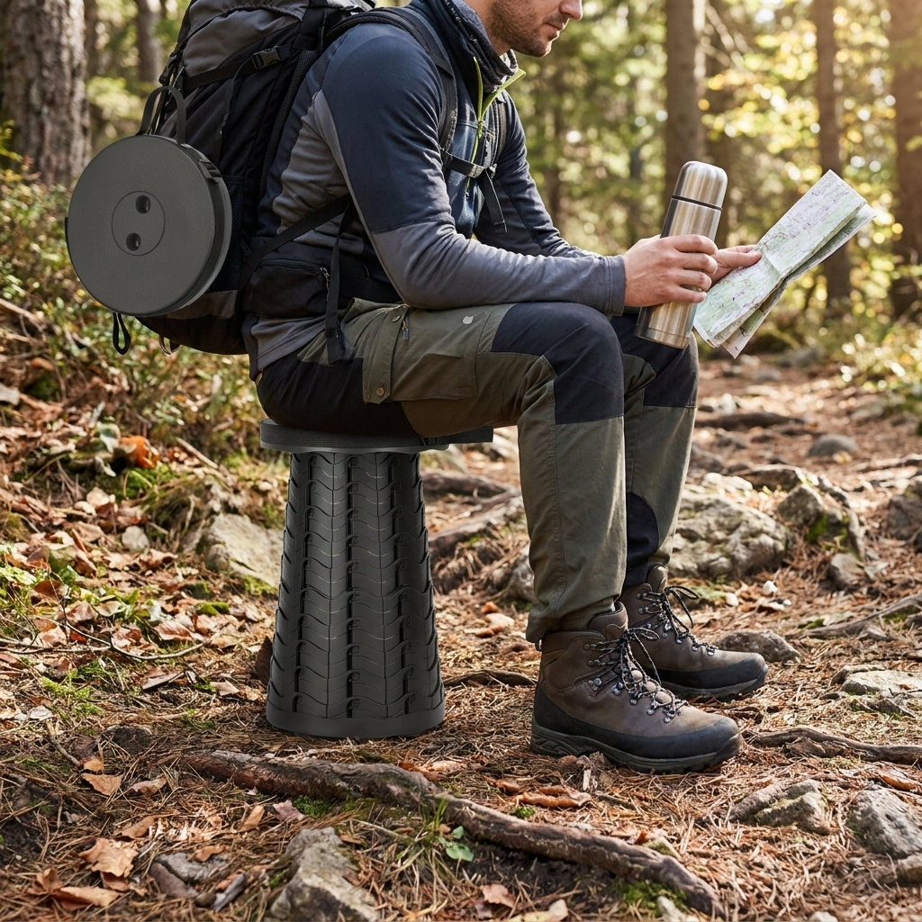 Collapsible Folding Telescopic Stool lifestyle