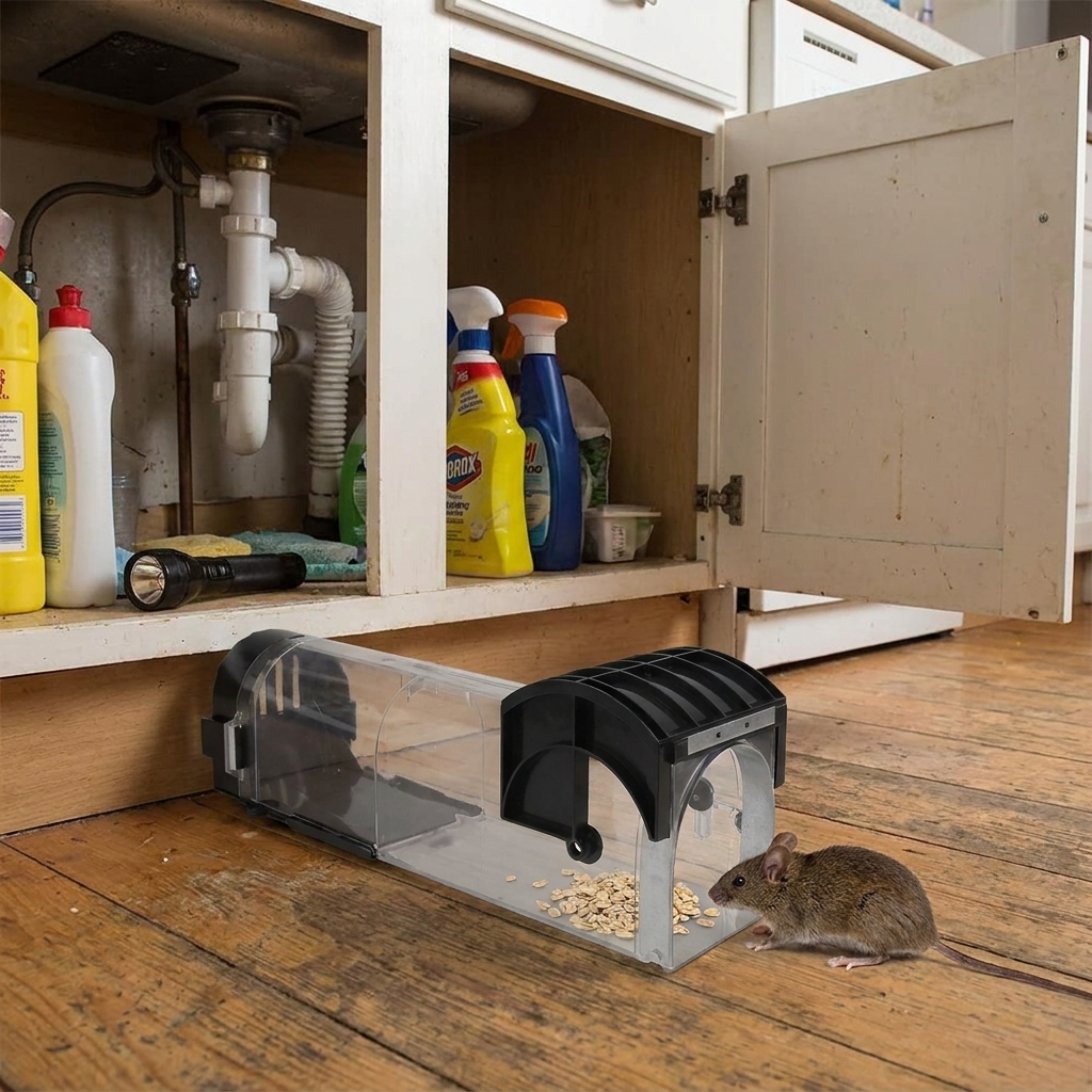 Self-Locking Reusable Humane Mouse Trap lifestyle