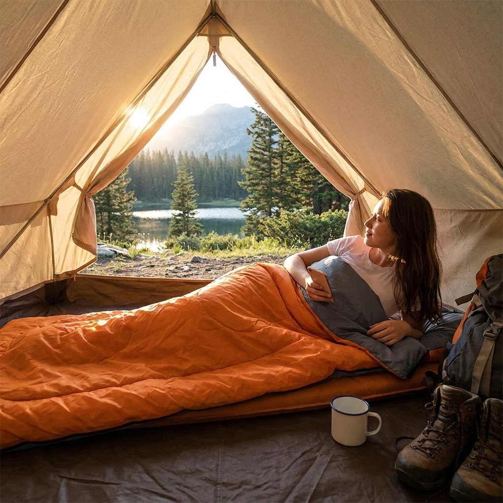 Adult Camping Sleeping Bag lifestyle