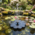 Flower Solar Fountain for Ponds & Pools lifestyle