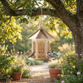 Wooden Transparent Window Bird Feeder lifestyle