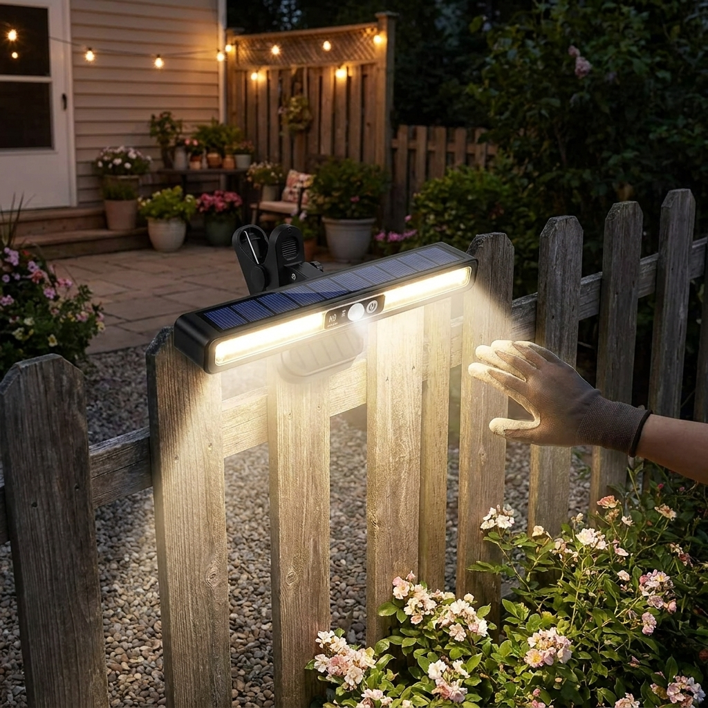 Portable Solar Fence Lights lifestyle