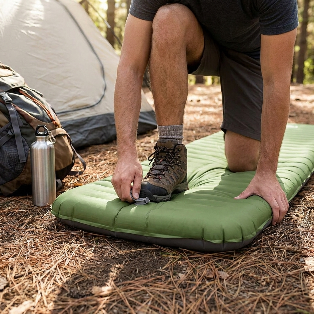 Inflatable Portable Camping Mattress lifestyle