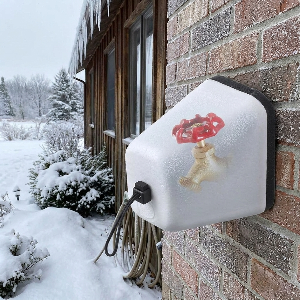 Outdoor Faucet Cover Winter Spigot Protector lifestyle