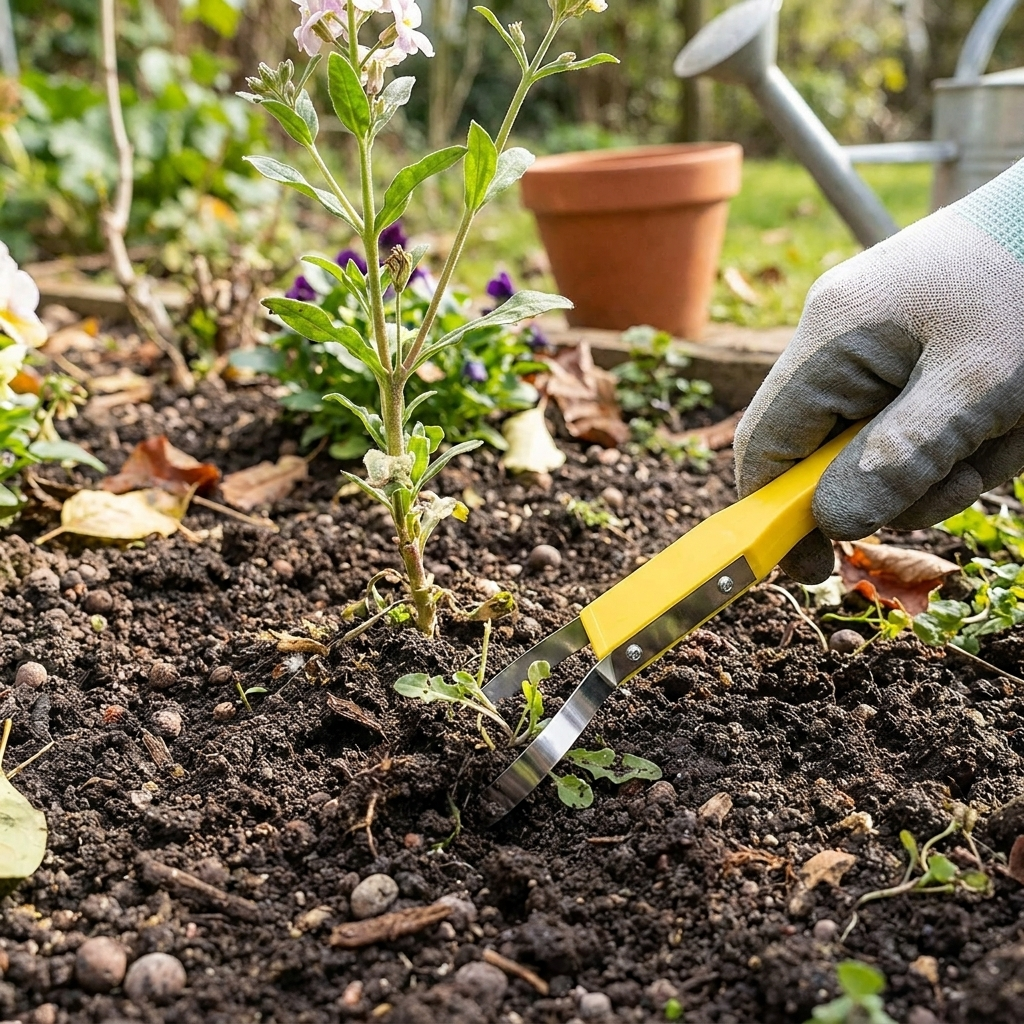 Portable Hand Weeder with Loop Handle lifestyle