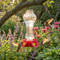 Glass Hummingbird Feeder with Ant Moat lifestyle