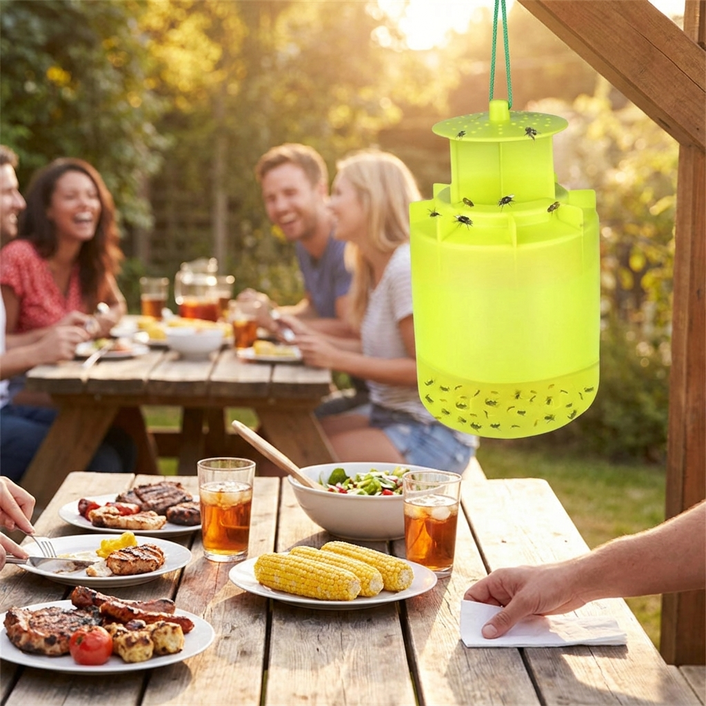 Heavy-Duty Reusable Fly Trap lifestyle