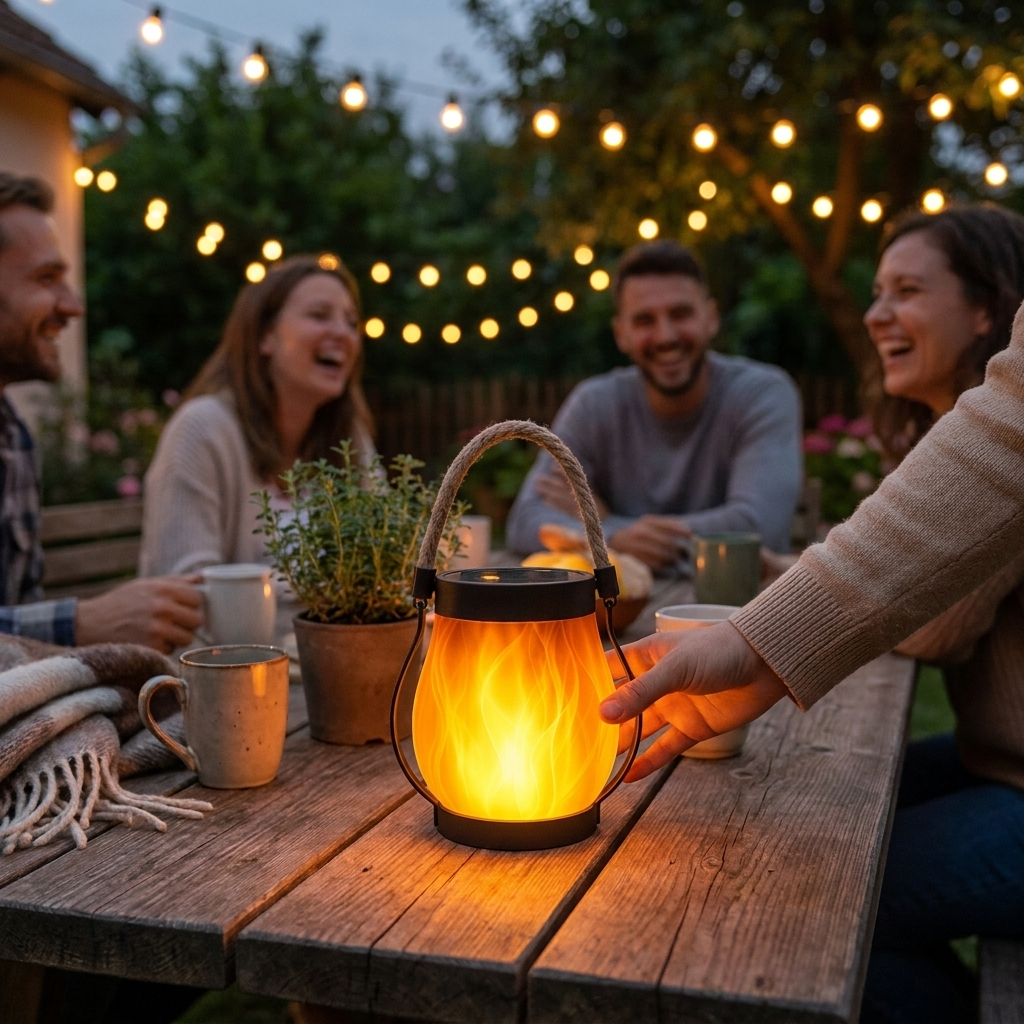 Solar Flame-Effect Lantern lifestyle