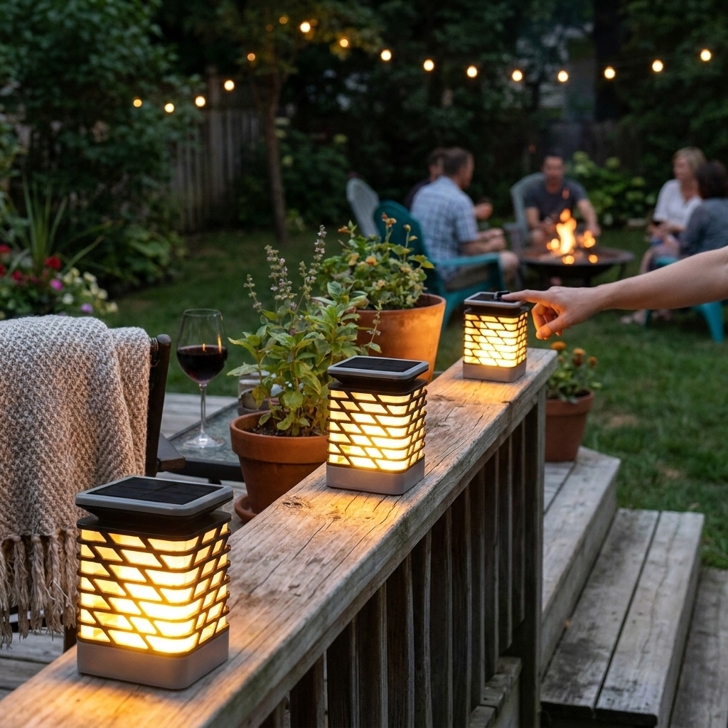 Solar LED Garden Lantern lifestyle