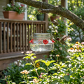 Clear Flower Port Hummingbird Feeder lifestyle