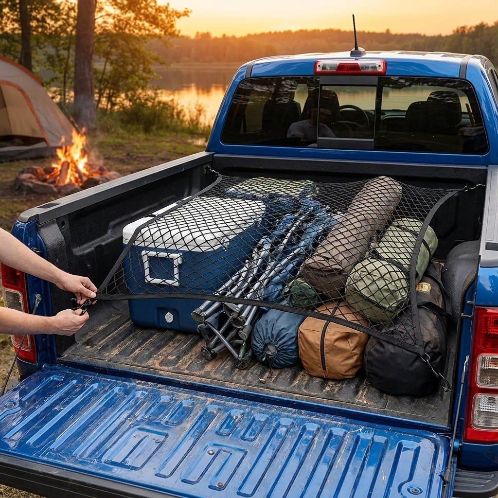 Heavy-Duty Cargo Net for Truck Beds lifestyle