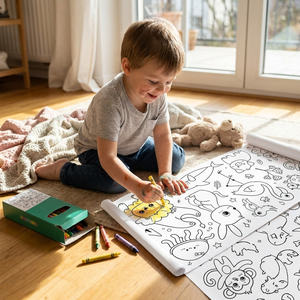 Children's Reusable Wall Drawing Roll lifestyle