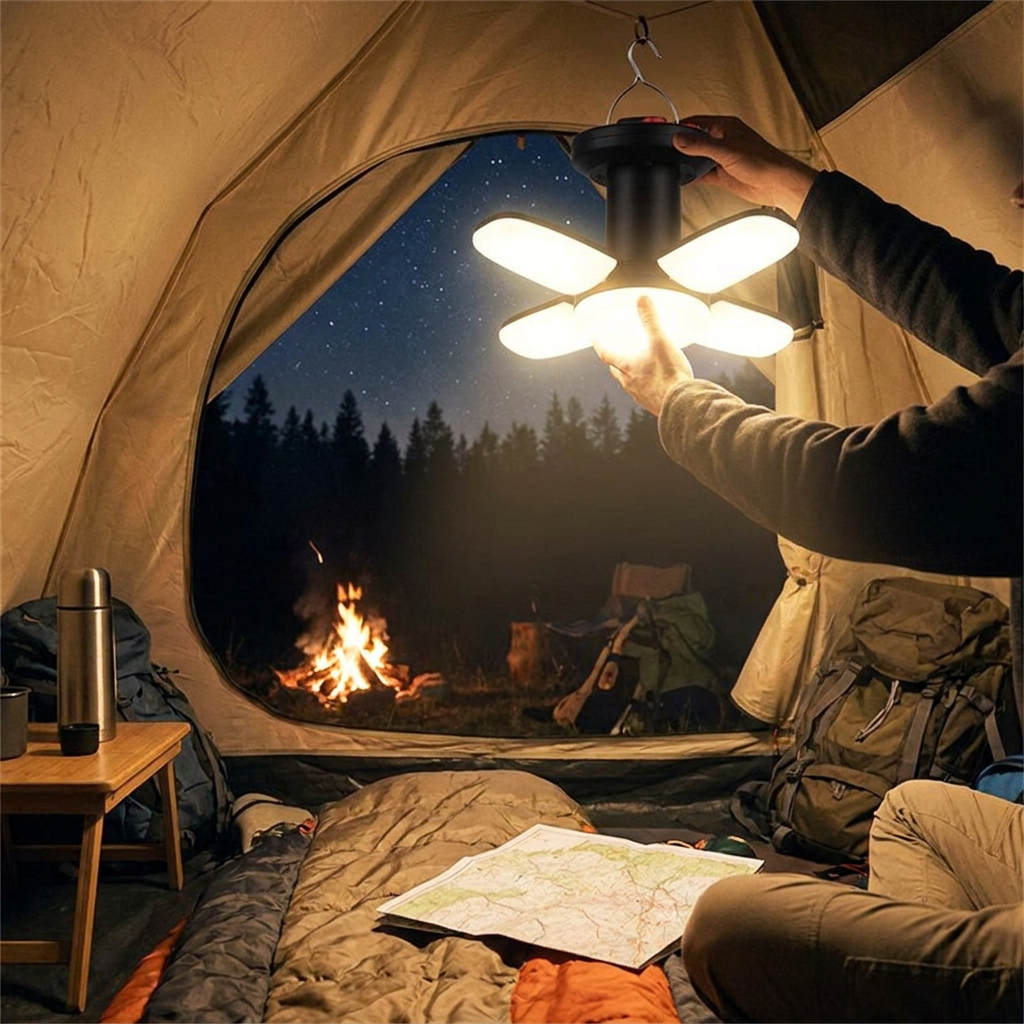 Solar USB Folding Camping Lantern lifestyle