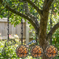 Metal Hanging Bird Feeder Set lifestyle
