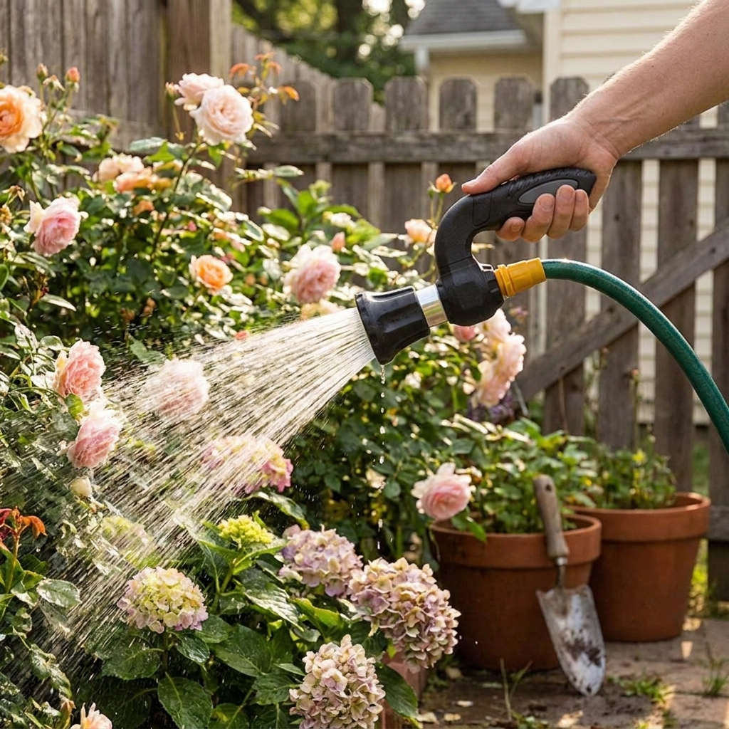 Portable High Pressure Garden Hose Sprayer lifestyle