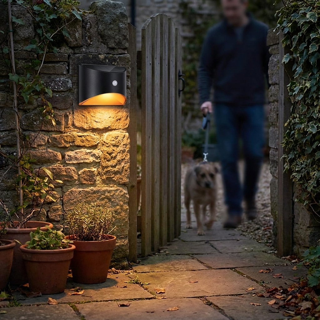 Solar Motion Sensor Fence and Stair Light lifestyle
