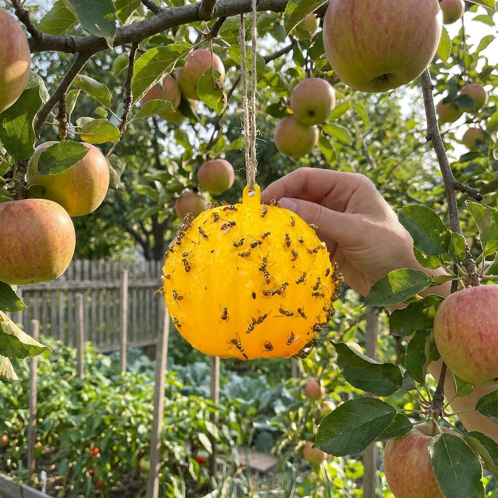 Hanging Fly Trap with Adhesive Layer lifestyle