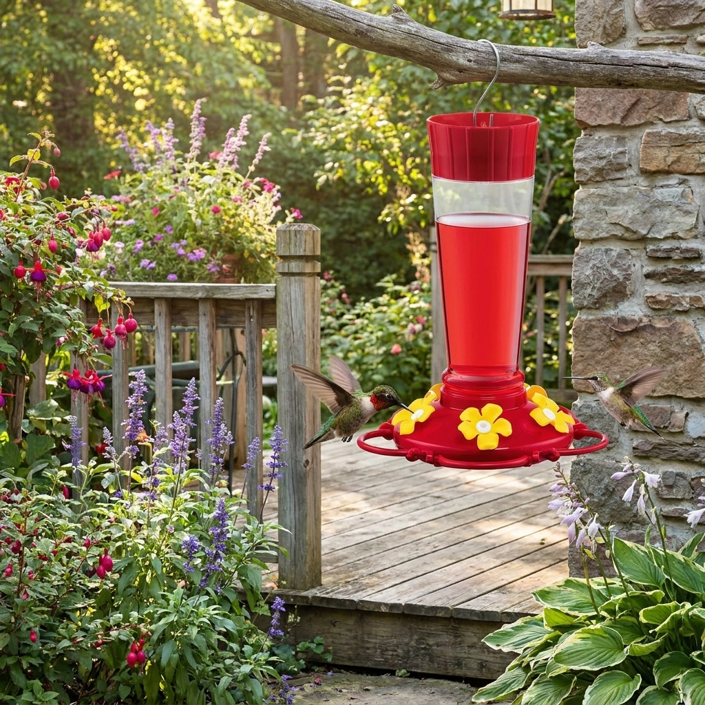 Large 15oz Hummingbird Feeder with Hook lifestyle