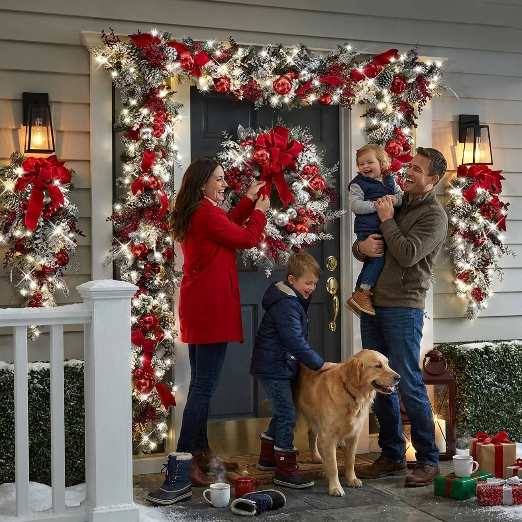 Christmas Door Decoration Full Set lifestyle
