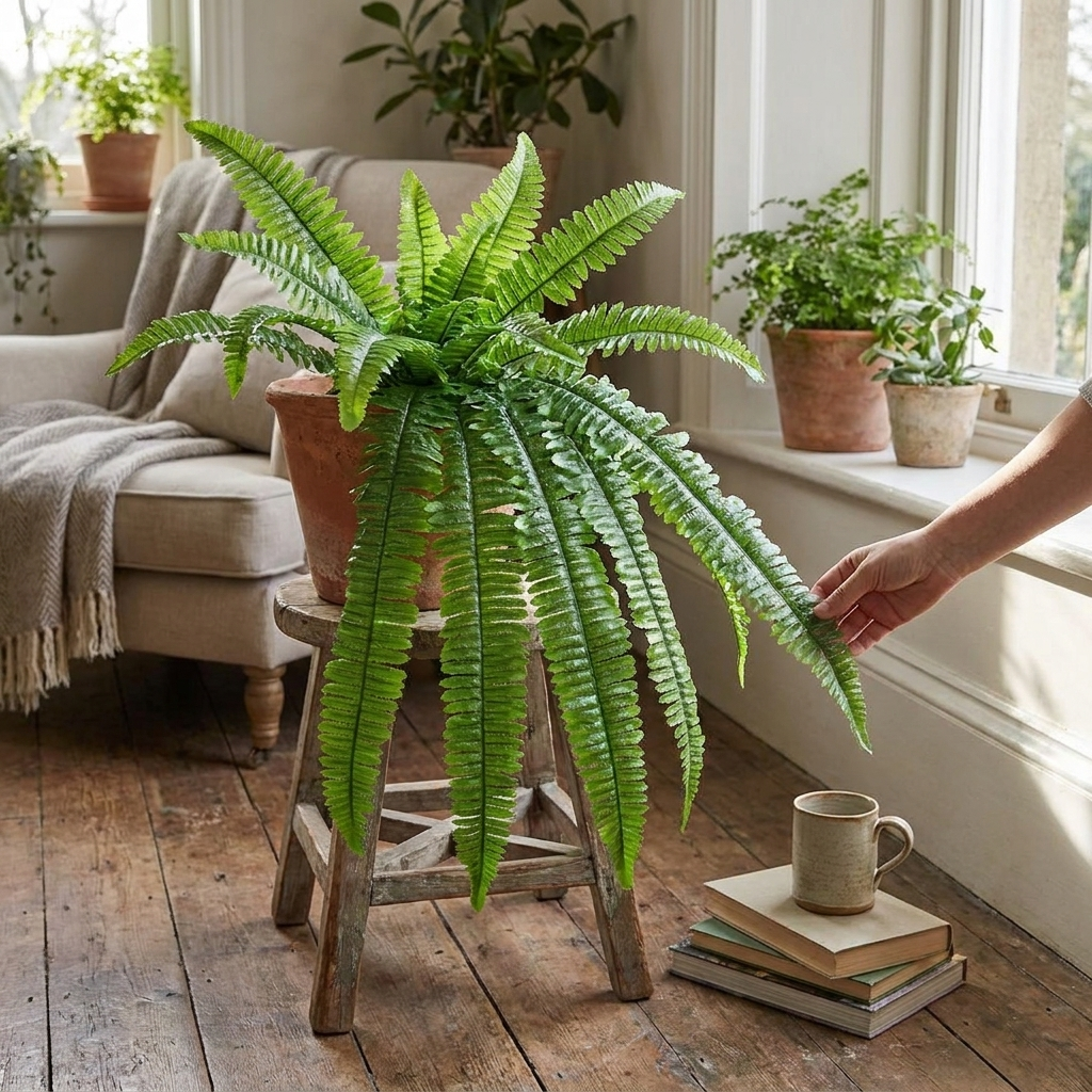 UV Resistant Artificial Boston Fern lifestyle