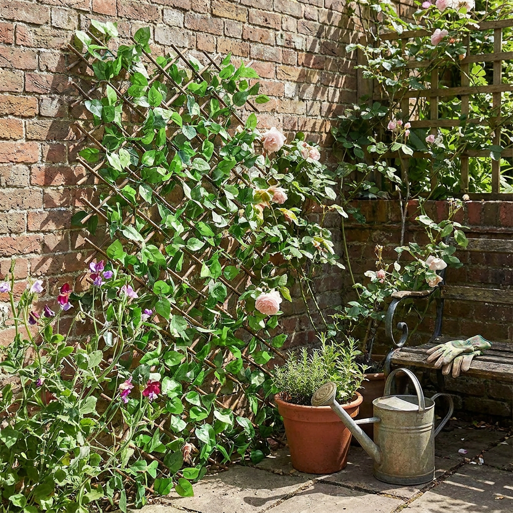 Retractable Artificial Garden Plant Fence lifestyle