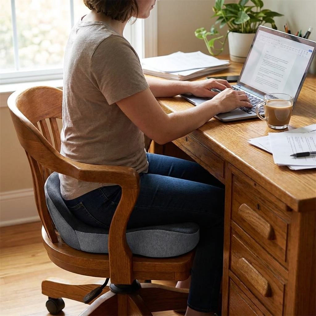 Memory Foam Lumbar Support Seat Cushion lifestyle