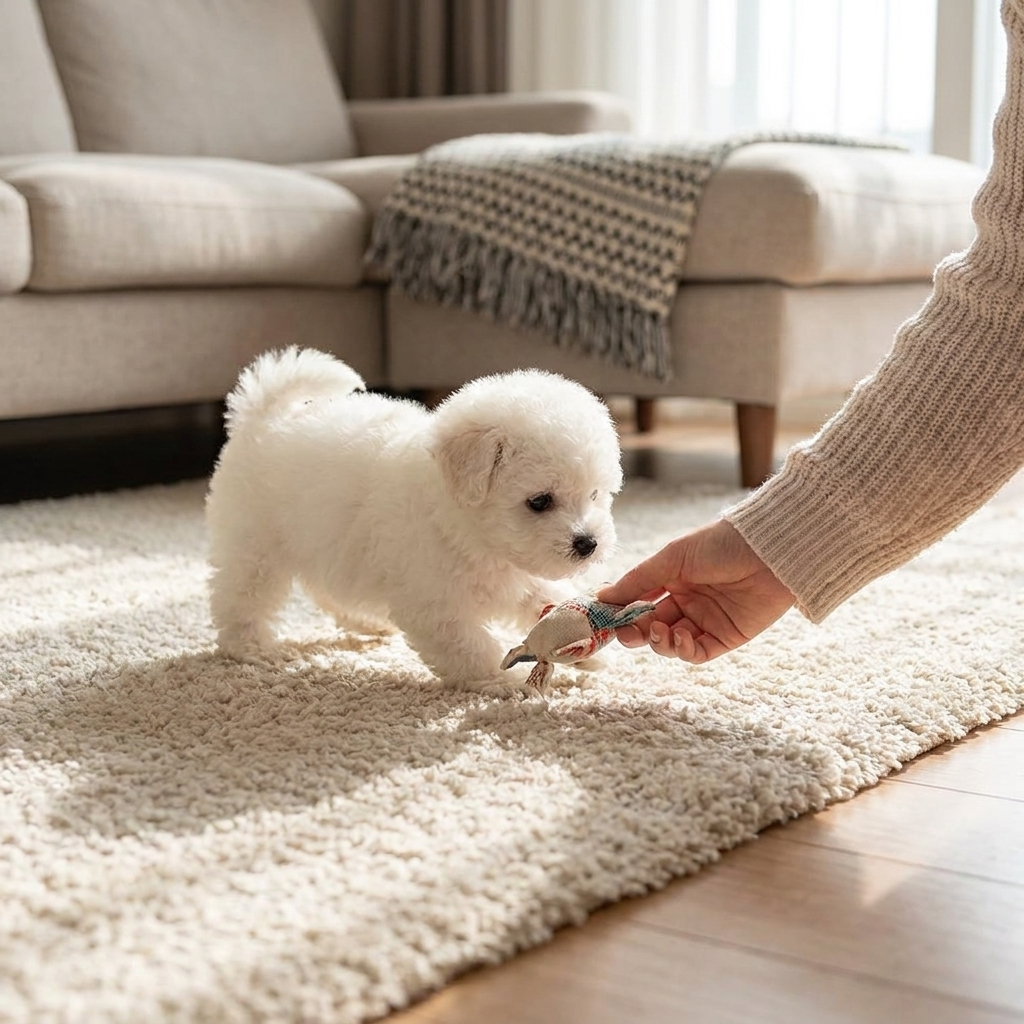 Realistic Interactive Plush Puppy Toy lifestyle
