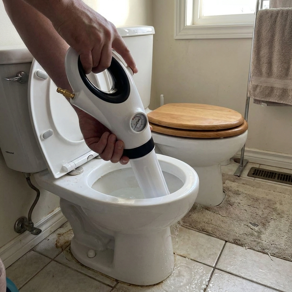 High-Pressure Toilet Plunger & Drain Unblocker lifestyle
