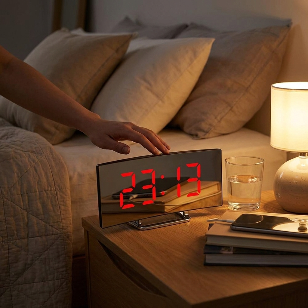 Modern Curved LED Digital Clock lifestyle