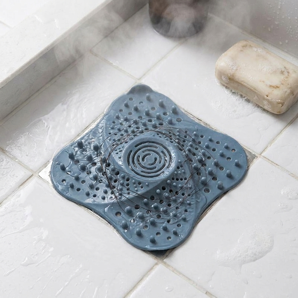 Anti Blocking Spiral Shower Drain Hair Catcher lifestyle
