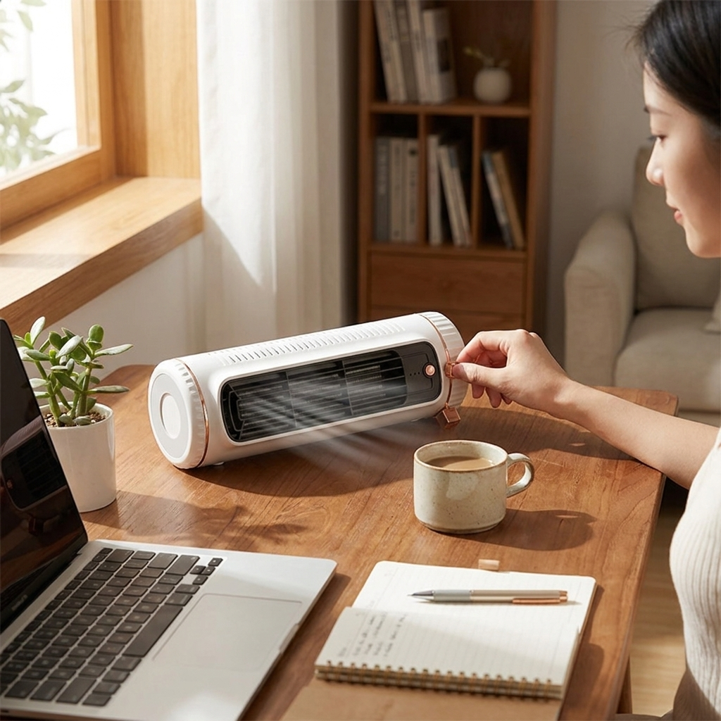 Bladeless Portable Air Conditioner Tower Fan lifestyle