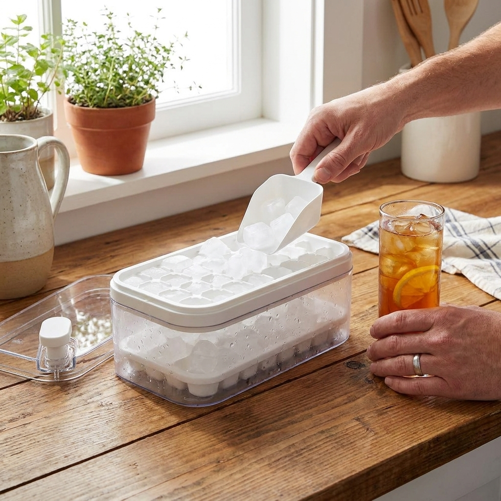 One-Click Ice Tray System lifestyle