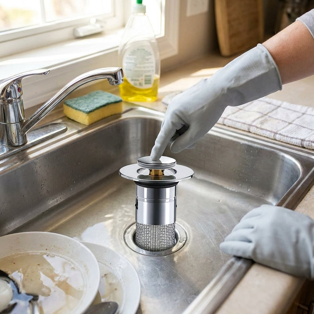 Odor Isolation Pop Up Sink Stopper lifestyle