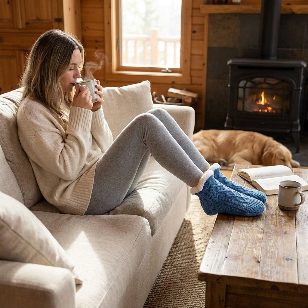 Non Slip Thermal Socks lifestyle