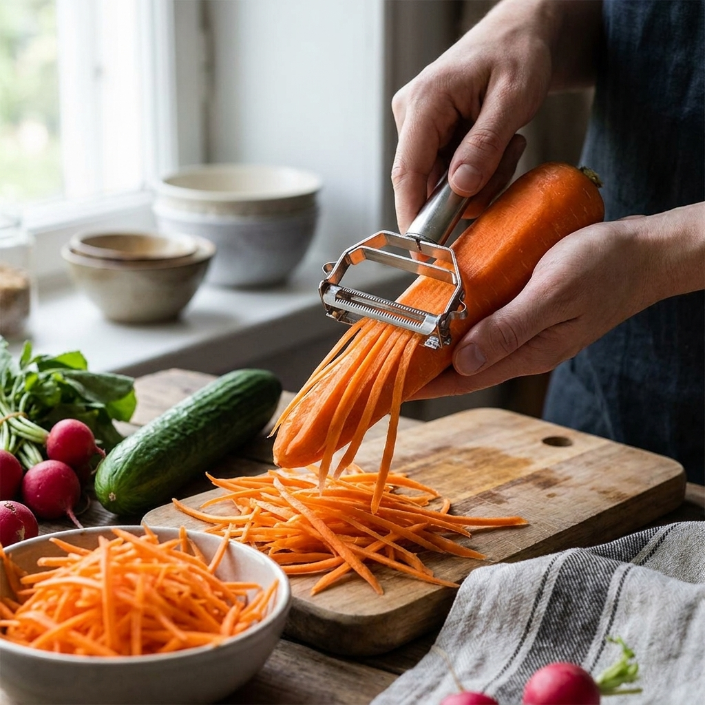 Dual-Blade Peeler for Slicing lifestyle