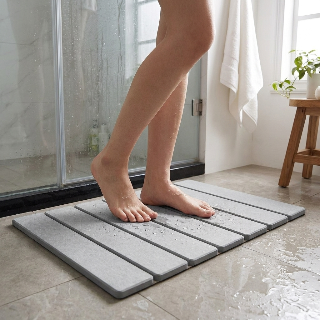 Foldable Diatomite Stone Dish Drying Mat lifestyle