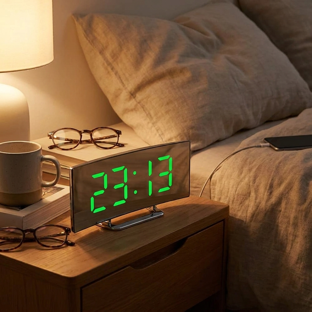 Curved LED Digital Alarm Clock lifestyle