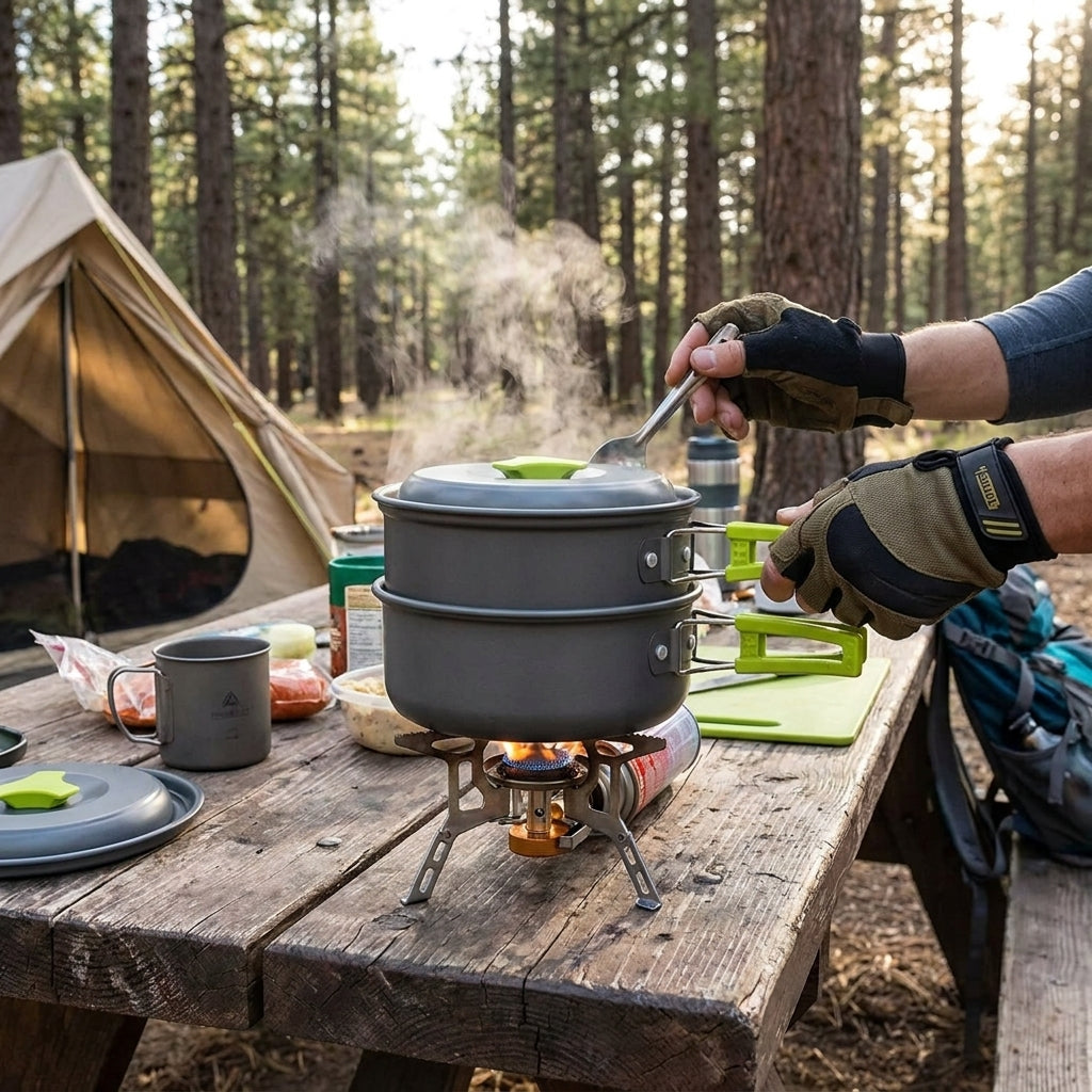 Camping Cookware Backpacking Pots And Pans lifestyle
