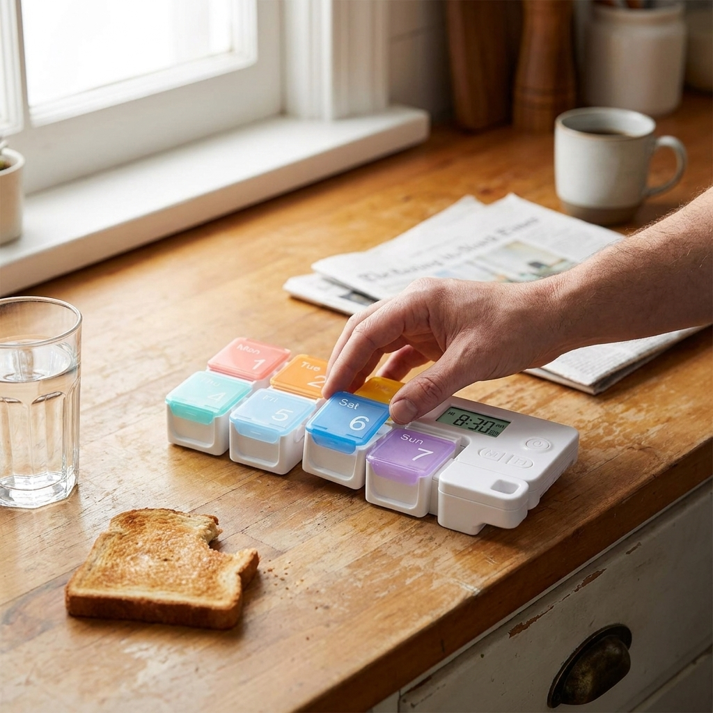 Smart Electronic Weekly Pill Organizer lifestyle