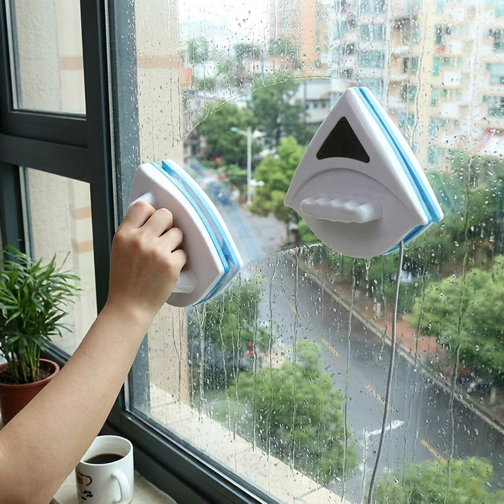 Dual-Sided Magnetic Window Cleaner lifestyle