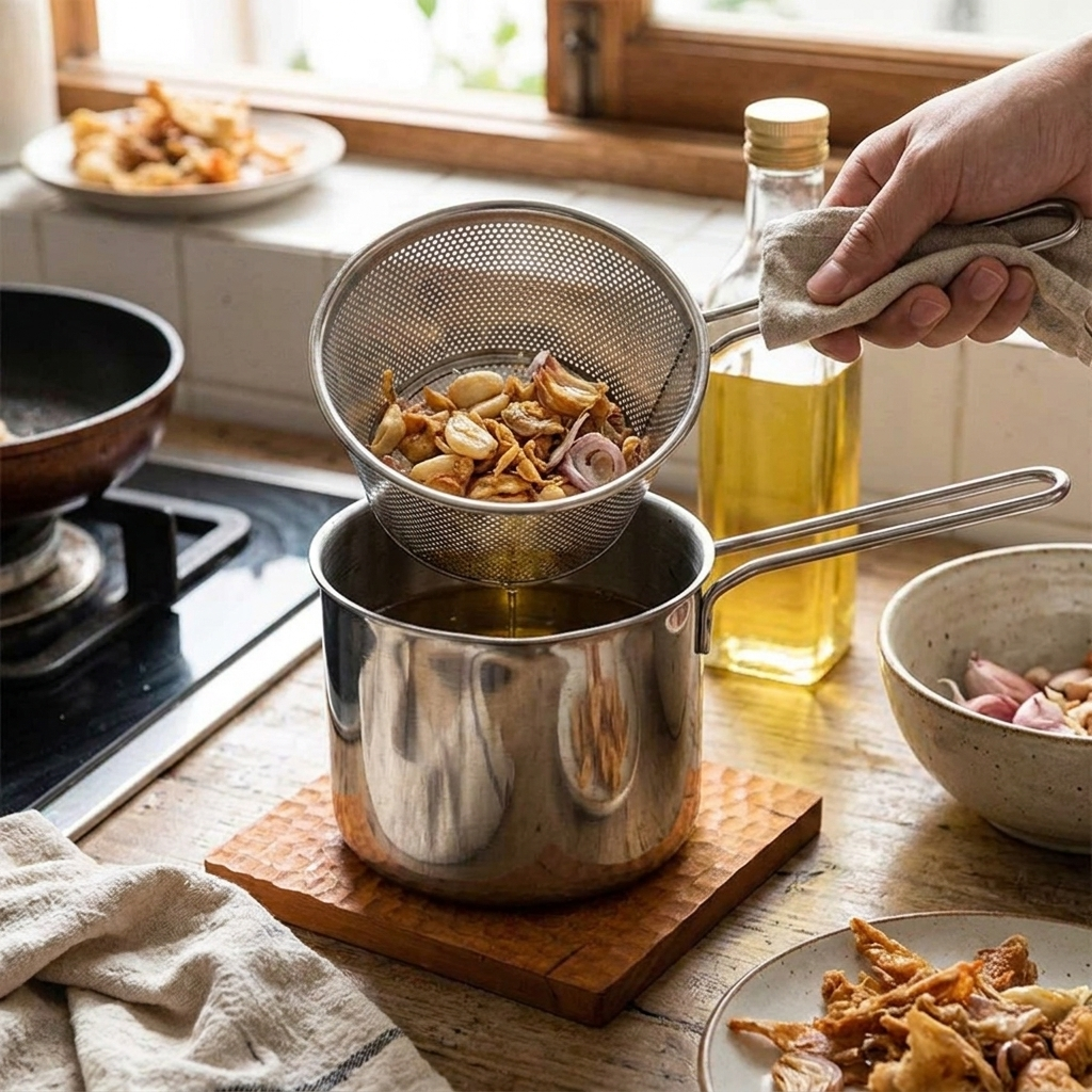 1200ML Deep Fryer Pot with Strainer lifestyle