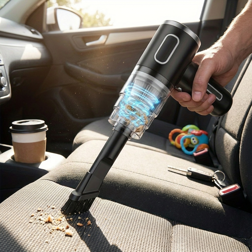 Portable USB Rechargeable Car & Home Vacuum lifestyle