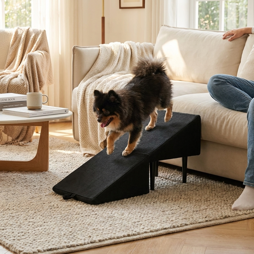 2-in-1 Convertible Dog Ramp & Step Stool lifestyle