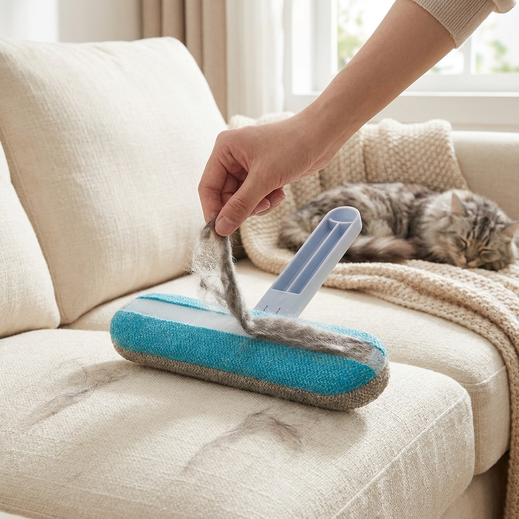 4-in-1 Pet Hair Remover Tool lifestyle