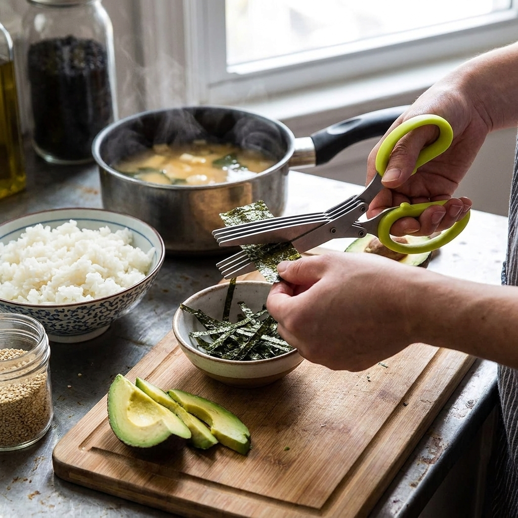 5-Blade Kitchen Salad Scissors lifestyle
