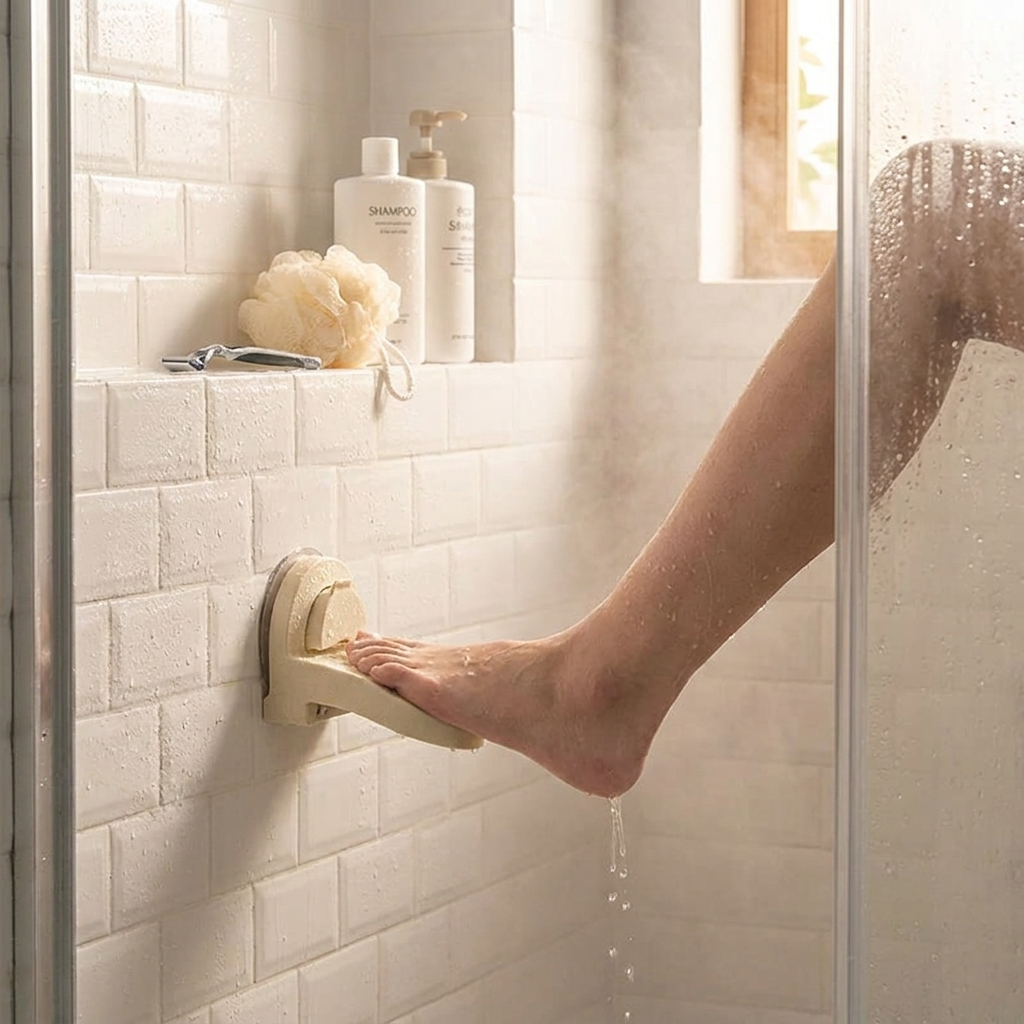 No-Slip Shower Foot Rest for Shaving lifestyle
