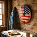 Handmade American Flag Bullet Clock lifestyle